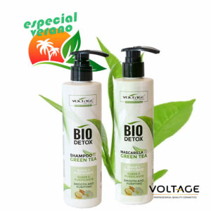 pack bio detox green tea voltage champú + mascarilla