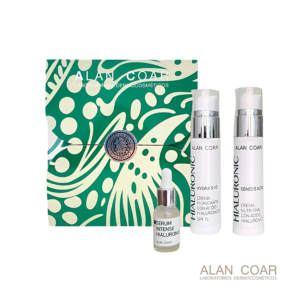 Pack Hialuronic Activ Navidad 2024 de Alan Coar: hidratación y nutrición intensiva para pieles secas a partir de 35 años.