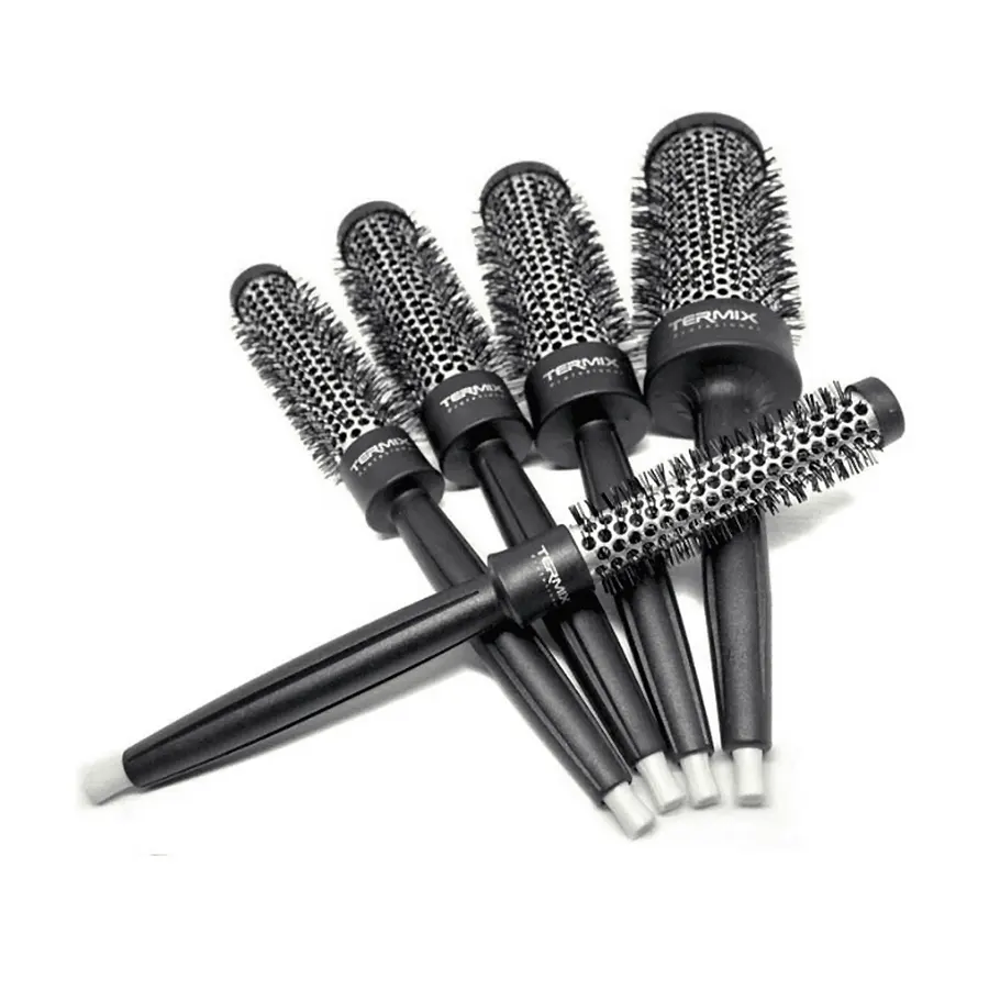Kit 5 cepillos Termix Profesional Clasic, cepillos térmicos de alta calidad para peinados perfectos en casa o en el salón.