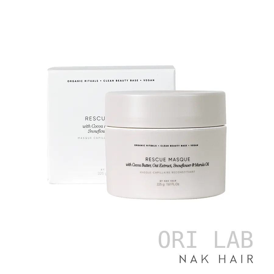 Nak Hair Ori Lab Rescue Masque, mascarilla acondicionadora intensiva y acción suavizante superior que nutre intensamente y ayuda a reparar el cabello dañado.