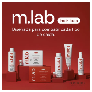Montibello m.lab tratamientos de última generación con tecnología Biohack Tech que combaten la caída del cabello.